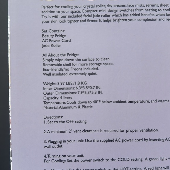 New BEBE Beauty Fridge in Purple Color - Picture 6 of 6